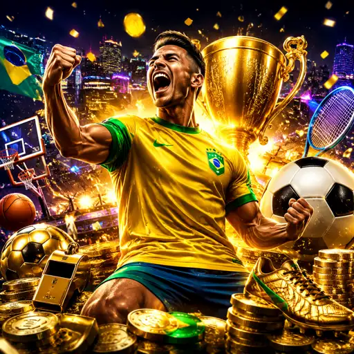 Estádio cheio à noite antes do início da partida